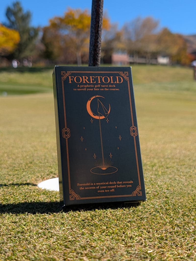 Foretold Golf tarot deck box